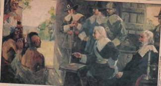 MassasoitGovCarverMakePeaceAgreement